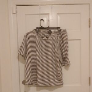 Berkshire Black and White Striped Pajama Set